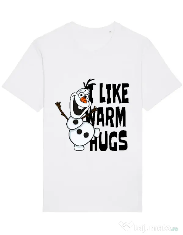 Tricou STANLEY STELLA barbat I like warm hugs Alb