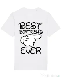 Tricou STANLEY STELLA barbat Best boyfriend ever Alb