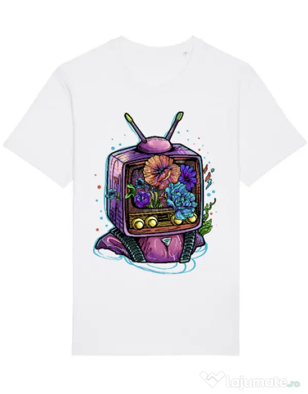 Tricou STANLEY STELLA barbat Flower television Alb