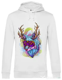 Hoodie barbat cu gluga Wolf Alb