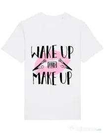 Tricou STANLEY STELLA barbat Wake up and make up Alb