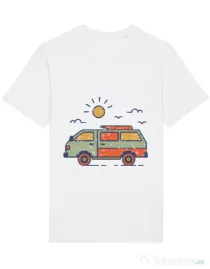 Tricou STANLEY STELLA barbat Retro travel van Alb
