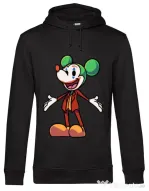 Hoodie barbat cu gluga Joker Mouse Negru