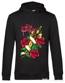 Hoodie barbat cu gluga The dagger Negru