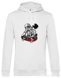 Hoodie barbat cu gluga Trooper trick Alb