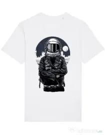 Tricou STANLEY STELLA barbat Astronaut rebel Alb