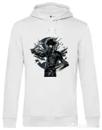Hoodie barbat cu gluga Gas mask scissor Alb