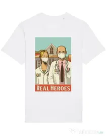 Tricou STANLEY STELLA barbat Real heroes Alb