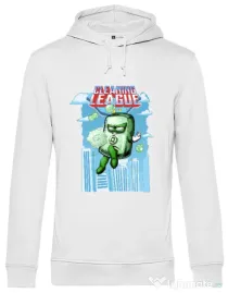 Hoodie barbat cu gluga Cleaning league Soap Alb