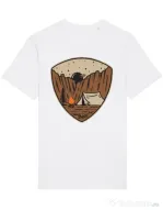 Tricou STANLEY STELLA barbat Camp cliffs Alb