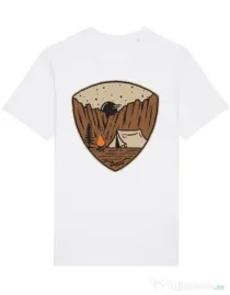 Tricou STANLEY STELLA barbat Camp cliffs Alb