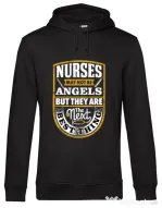 Hoodie barbat cu gluga Angel nurses Negru