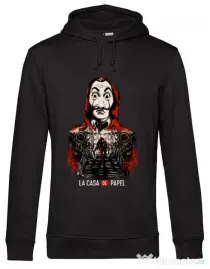 Hoodie barbat cu gluga La casa de papel Negru