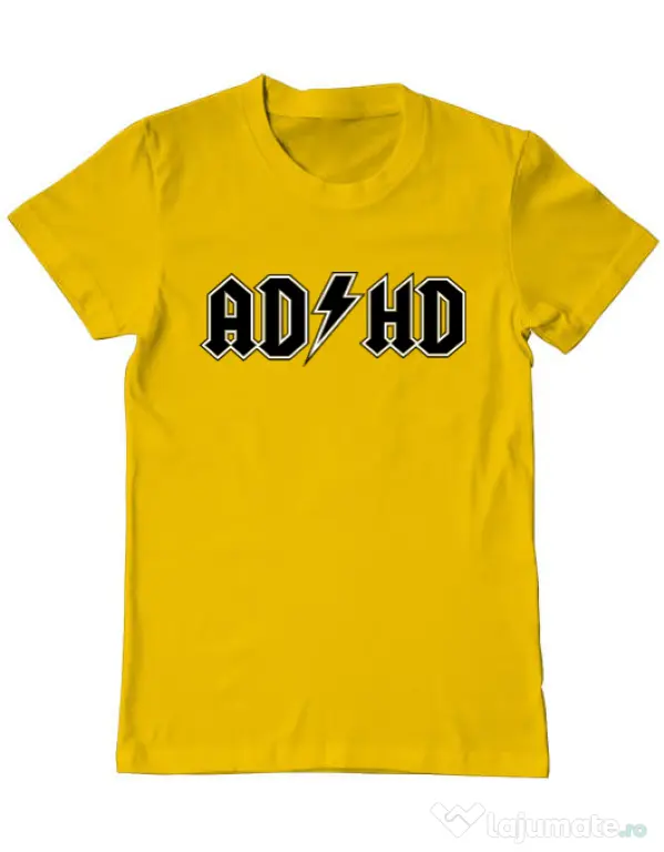 Tricou ADLER barbat ADHD Galben