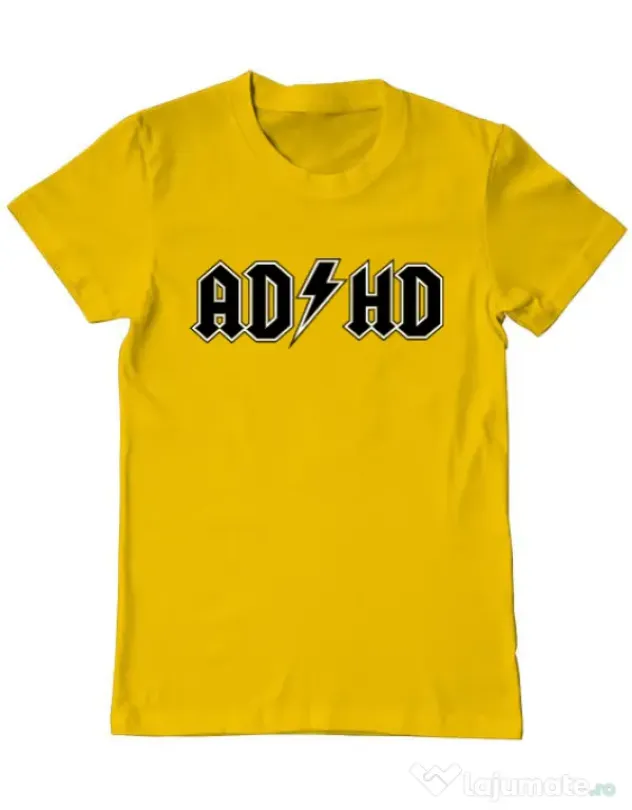 Tricou ADLER barbat ADHD Galben