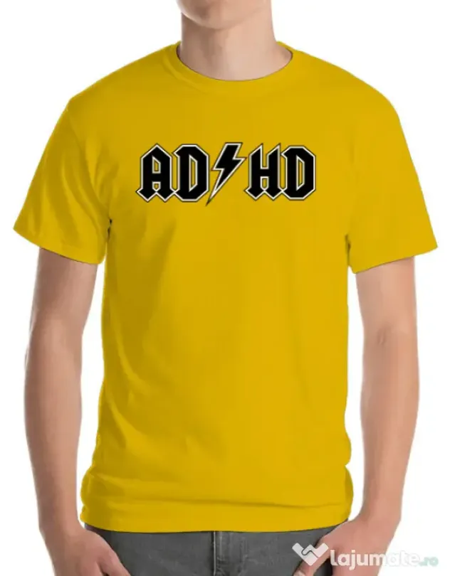 Tricou ADLER barbat ADHD Galben