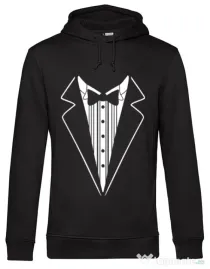 Hoodie Mire B&C Tuxedo Negru