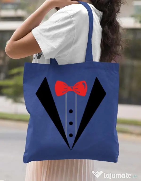Sacosa personalizata Mire Groom suit Albastru regal