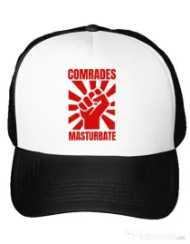 Sapca personalizata Burlaci Comrades masturbate Alb