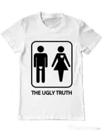 Tricou Burlaci ADLER The ugly truth Alb