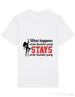 Tricou Petrecerea burlacilor STANLEY STELLA Bachelor party Alb
