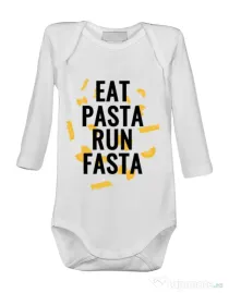 Baby body Eat pasta Alb