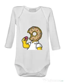Baby body I Like Donut Alb