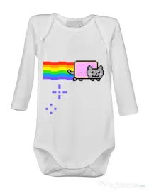 Baby body Nyan cat Alb
