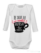 Baby body Te scot la un zambet Alb 