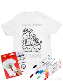 Tricou de colorat Donut worry be happy
