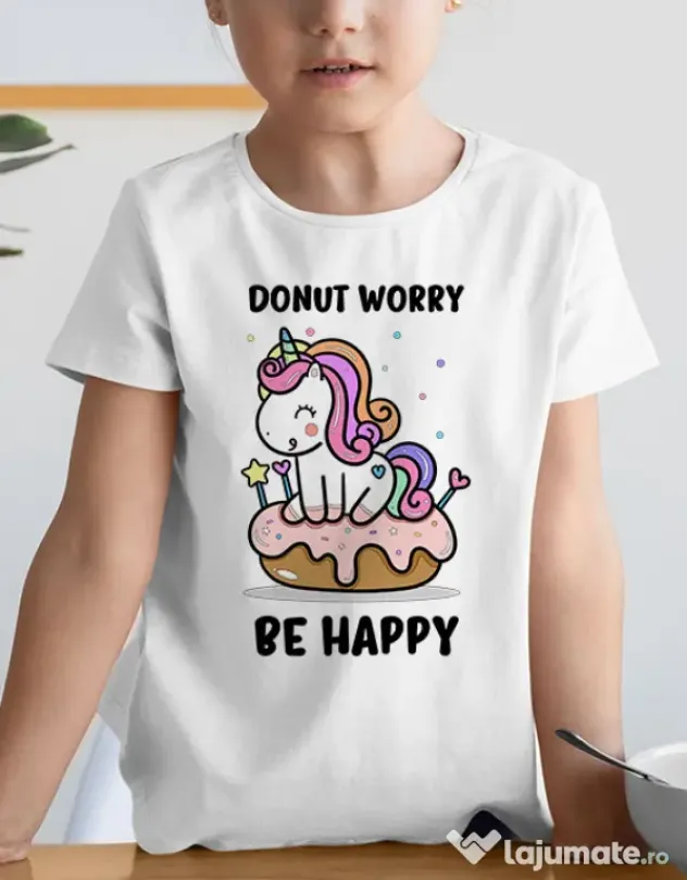 Tricou de colorat Donut worry be happy