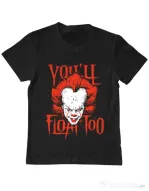 Tricou ADLER copil You ll float too Negru