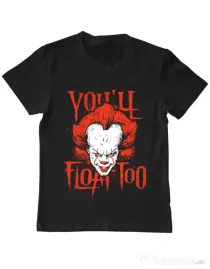 Tricou ADLER copil You ll float too Negru