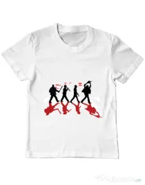 Tricou ADLER copil Abbey road killer Alb
