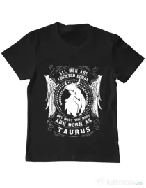 Tricou ADLER copil The best men are born as Taurus Negru