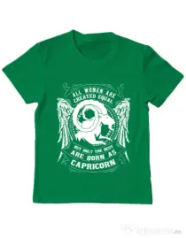 Tricou ADLER copil The best women are born as Capricorn Verde mediu