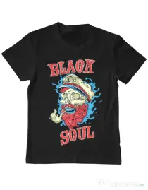 Tricou ADLER copil Black soul Negru