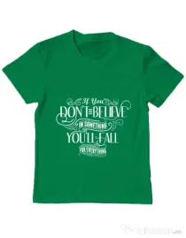 Tricou ADLER copil Believe in something Verde mediu