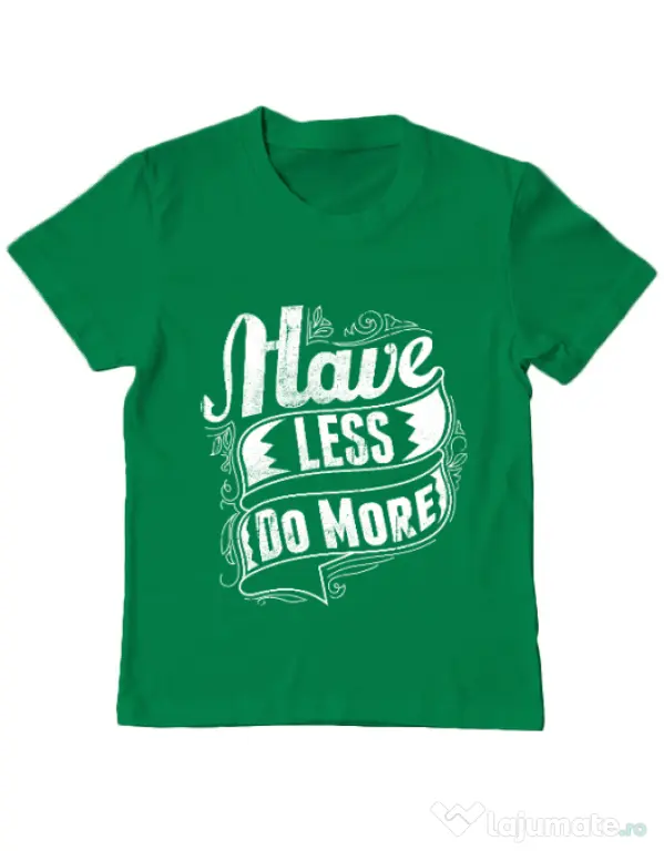 Tricou ADLER copil Have less do more Verde mediu
