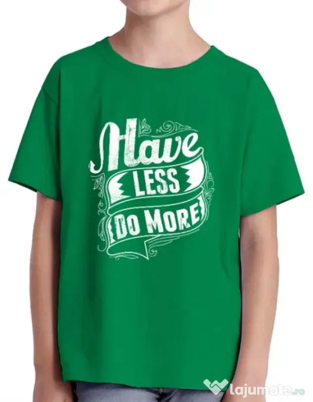 Tricou ADLER copil Have less do more Verde mediu