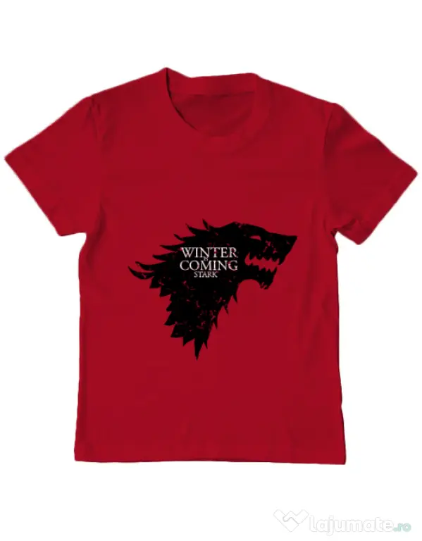 Tricou ADLER copil Winter is coming Stark Rosu