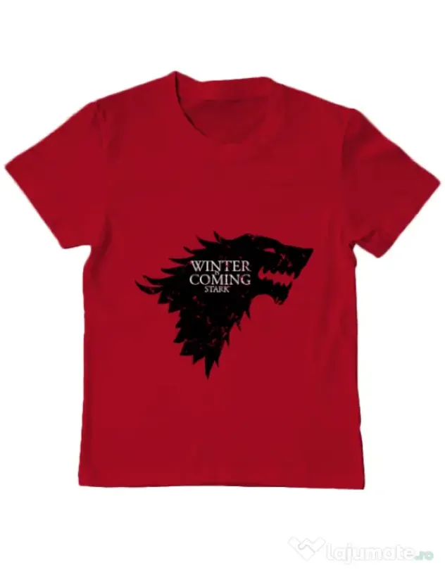 Tricou ADLER copil Winter is coming Stark Rosu