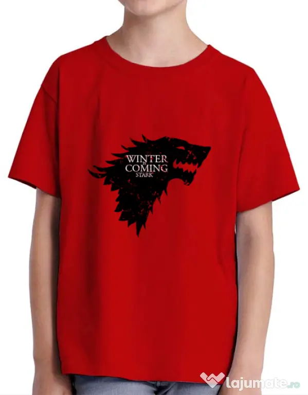 Tricou ADLER copil Winter is coming Stark Rosu