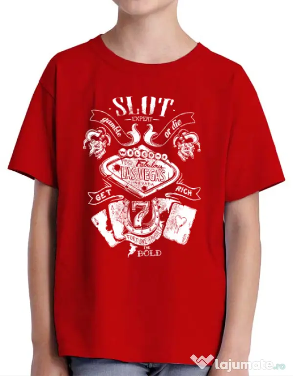 Tricou ADLER copil Las vegas Rosu
