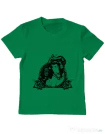 Tricou ADLER copil Oriental vibes Verde mediu