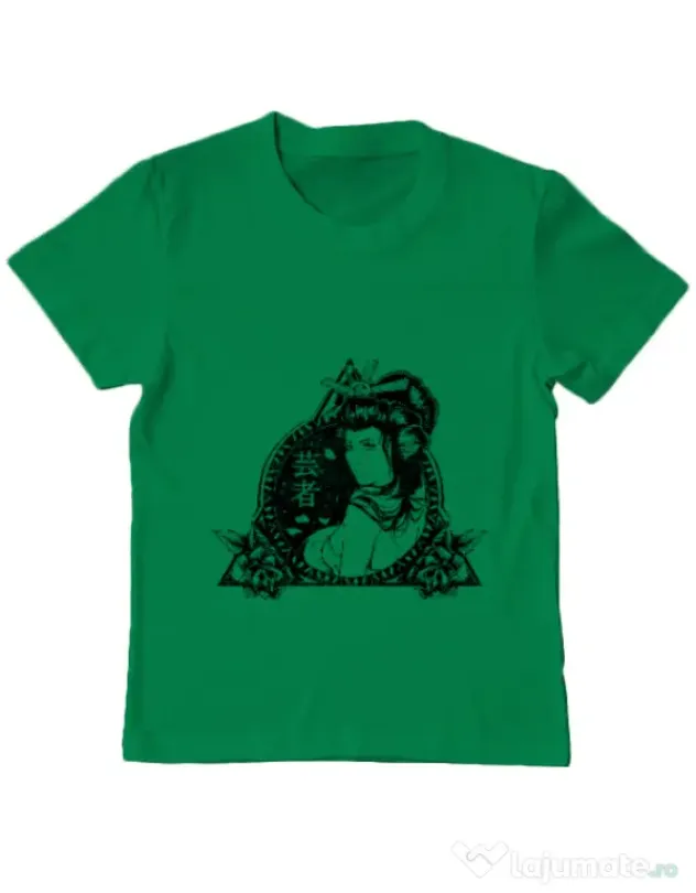 Tricou ADLER copil Oriental vibes Verde mediu