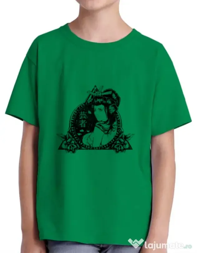 Tricou ADLER copil Oriental vibes Verde mediu