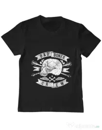 Tricou ADLER copil Skull symbol Negru