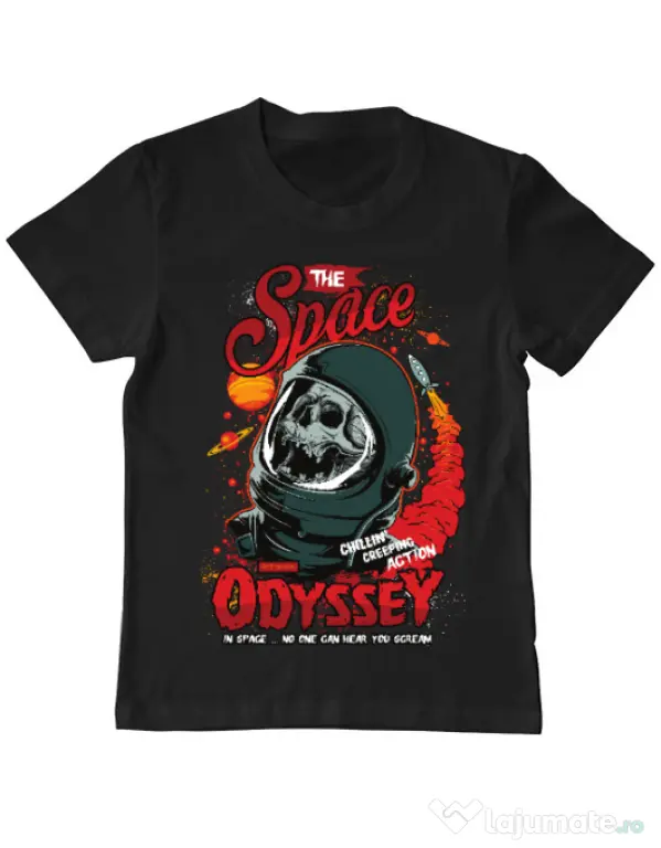Tricou ADLER copil The space odyssey Negru