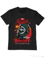 Tricou ADLER copil The space odyssey Negru